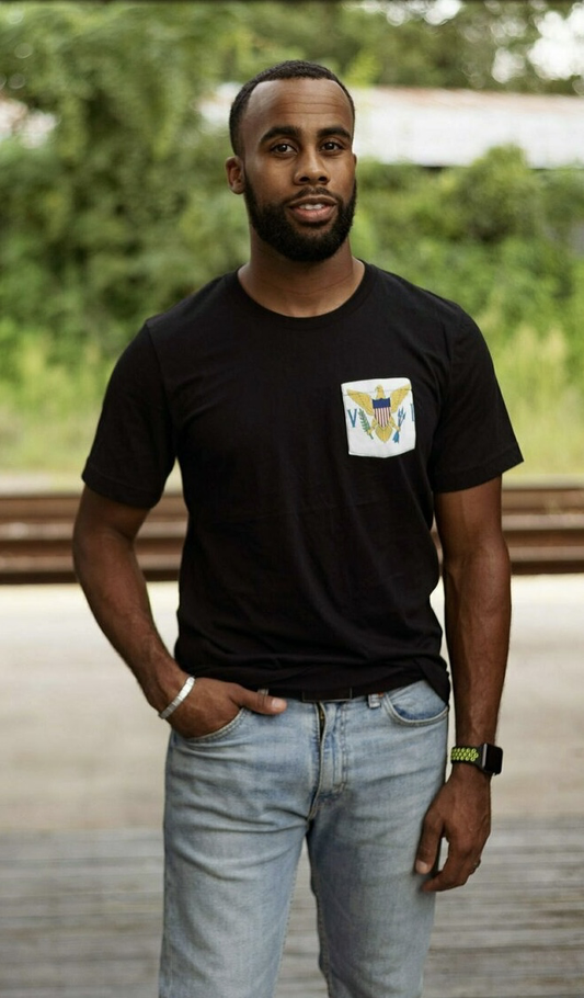 Flag of U.S. Virgin Islands Unisex Pocket Tee