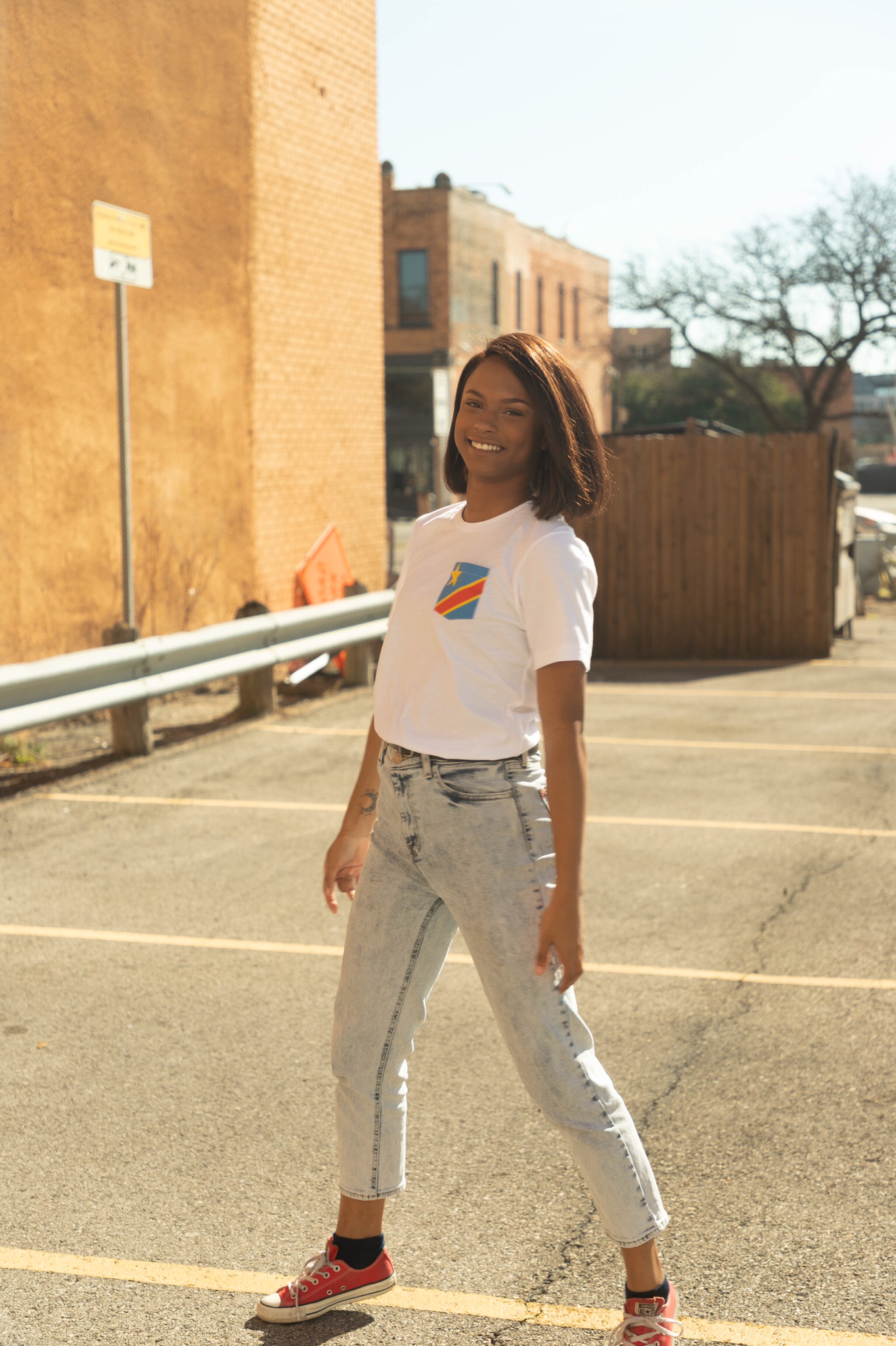Flag of Democratic Republic of the Congo Unisex Pocket Tee