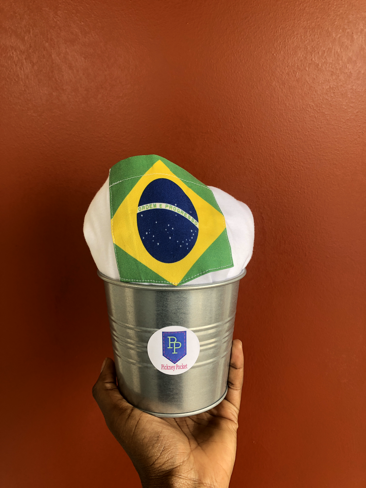 Flag of Brazil Unisex Pocket Tee