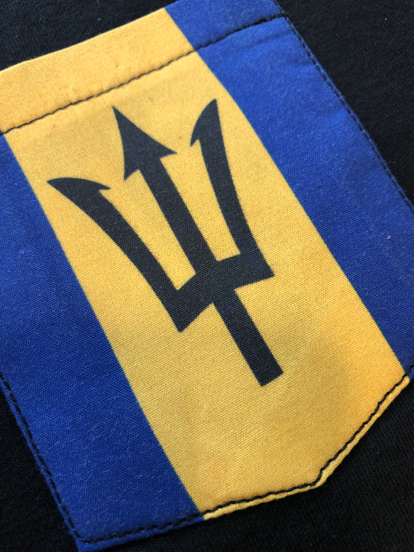Flag of Barbados Unisex Pocket Tee