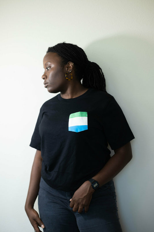 Flag of Sierra Leone Unisex Pocket Tee