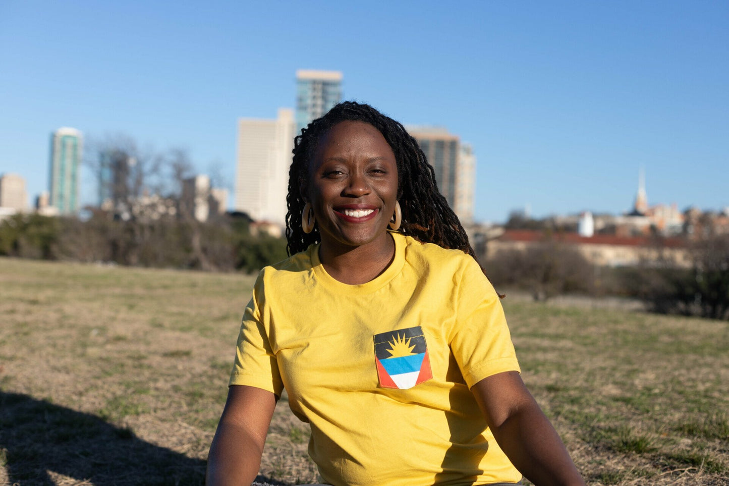 Flag of Antigua & Barbuda Unisex Pocket Tee