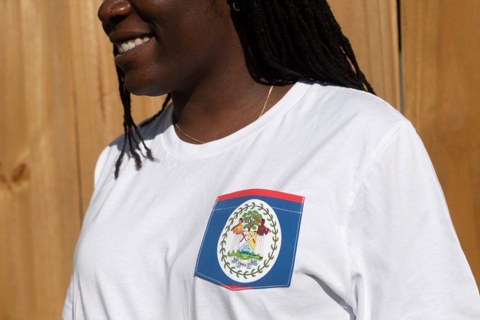 Flag of Belize Unisex Pocket Tee