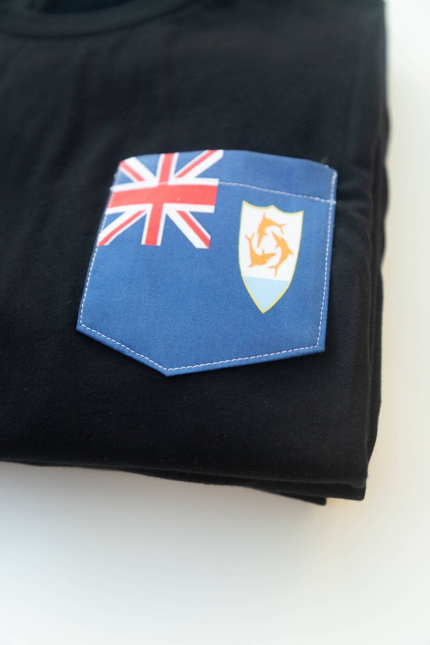 Flag of Anguilla Unisex Pocket Tee