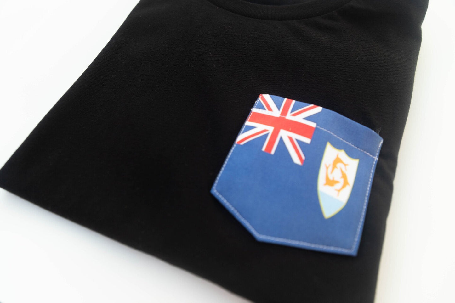 Flag of Anguilla Unisex Pocket Tee