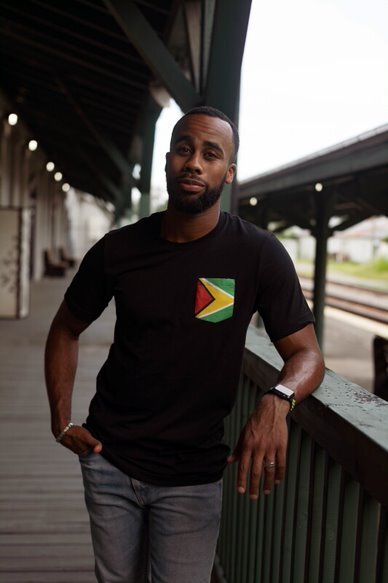 Flag of Guyana Unisex Pocket Tee