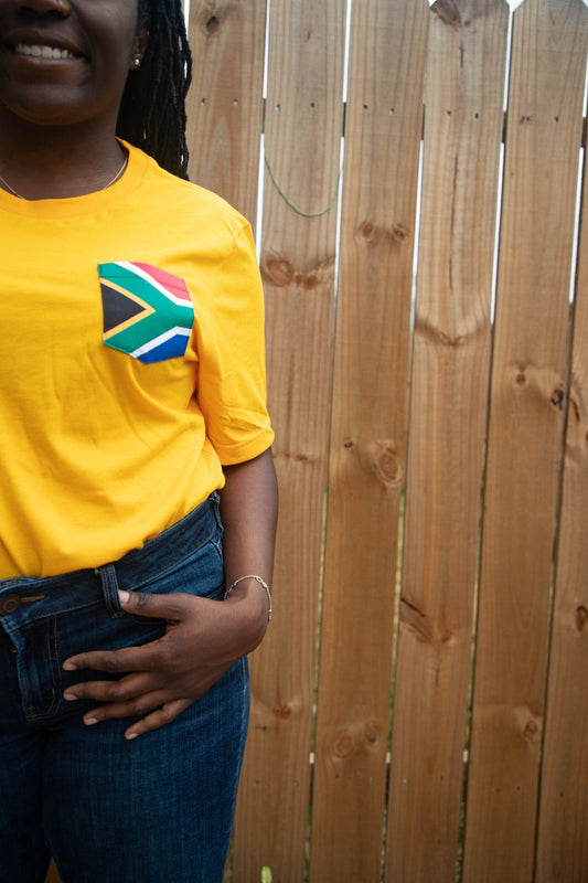 Flag of South Africa Unisex Pocket Tee