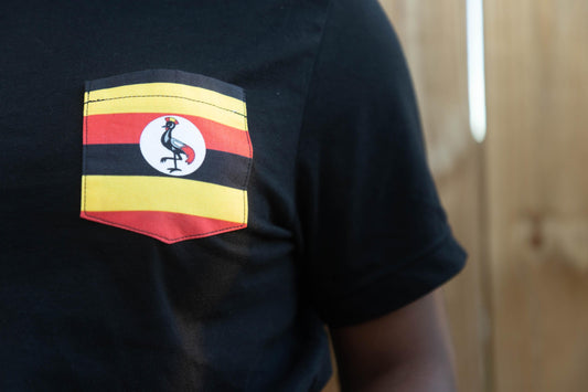 Flag of Uganda Unisex Pocket Tee