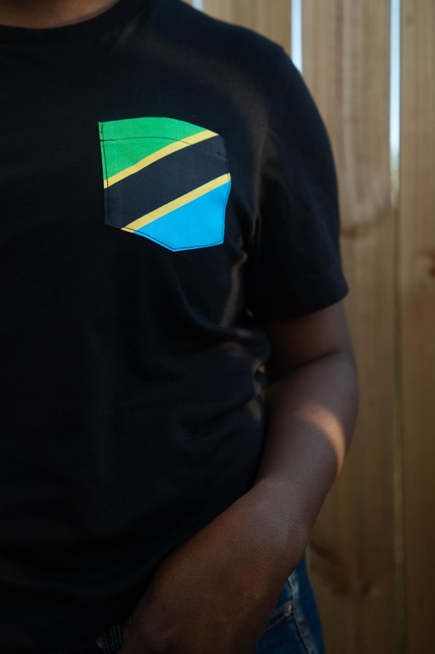 Flag of Tanzania Unisex Pocket Tee