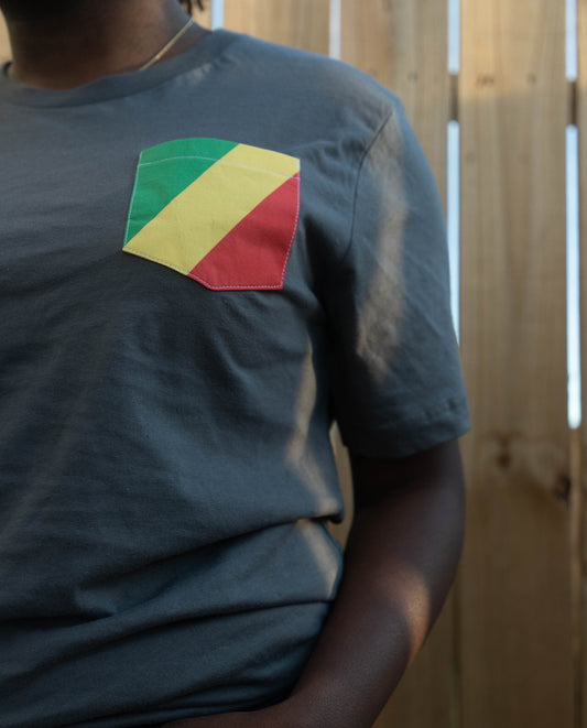 Flag of Republic of Congo Unisex Pocket Tee