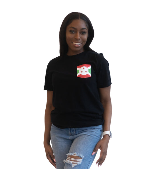 Flag of Burundi Unisex Pocket Tee
