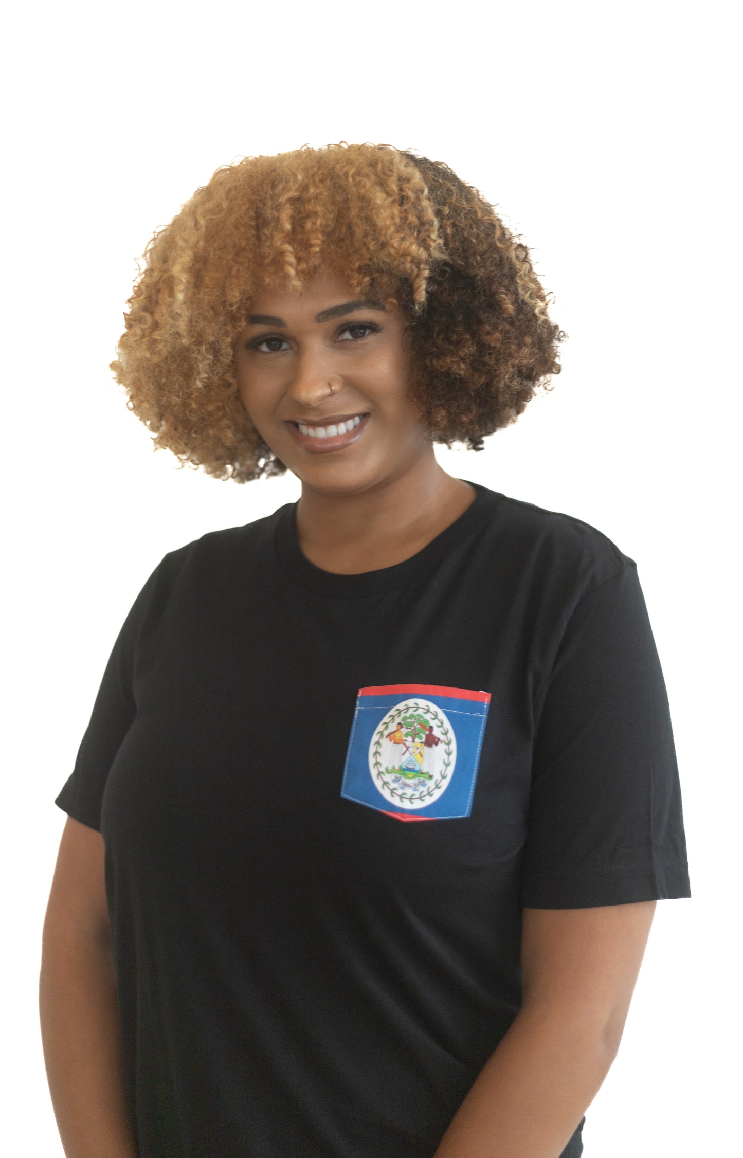 Flag of Belize Unisex Pocket Tee