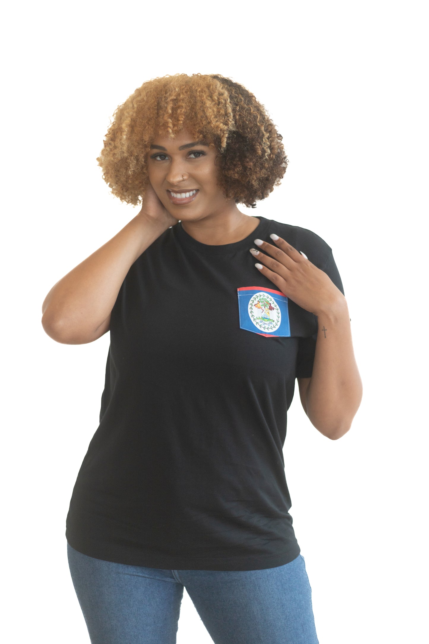 Flag of Belize Unisex Pocket Tee