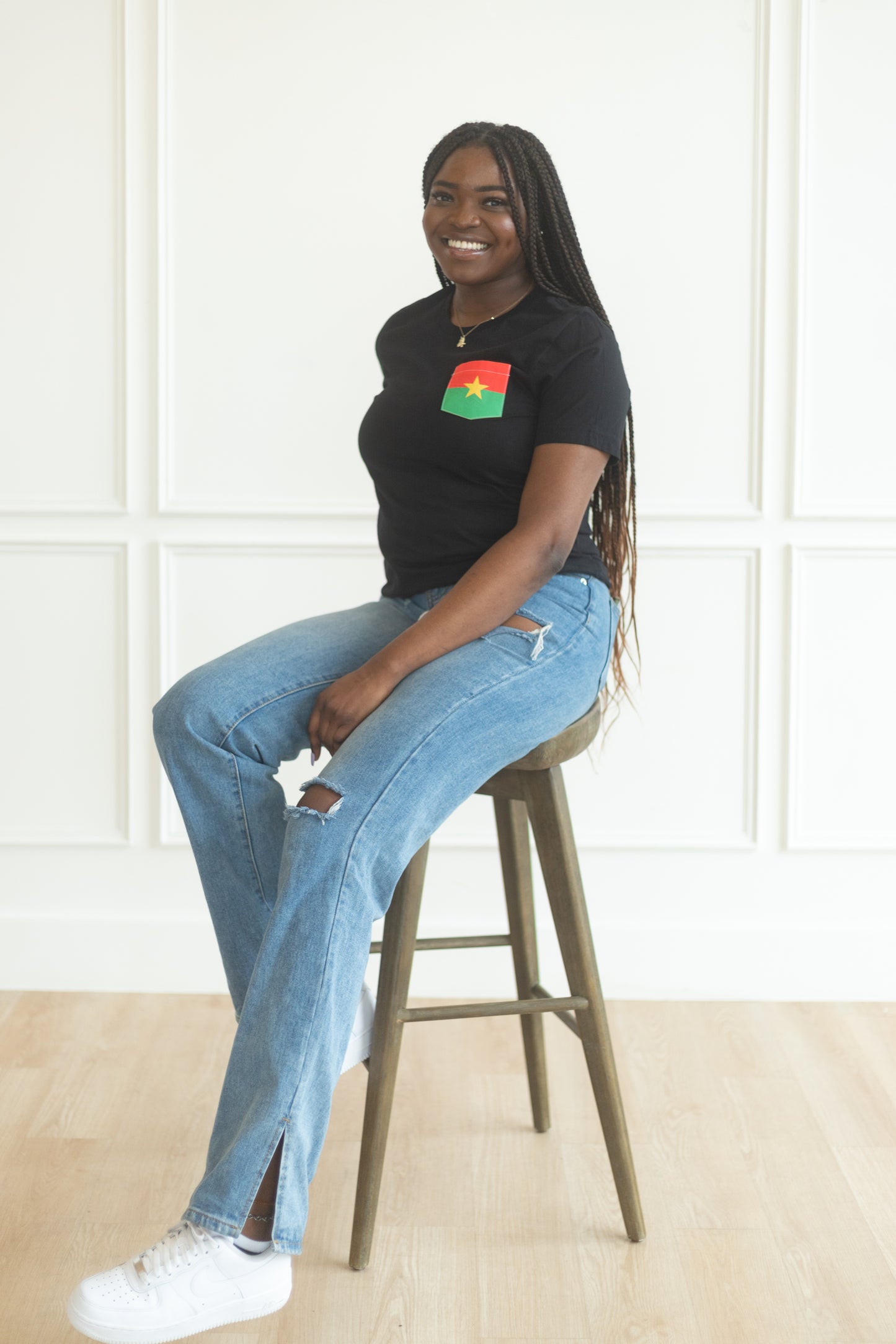 Flag of Burkina Faso Unisex Pocket Tee