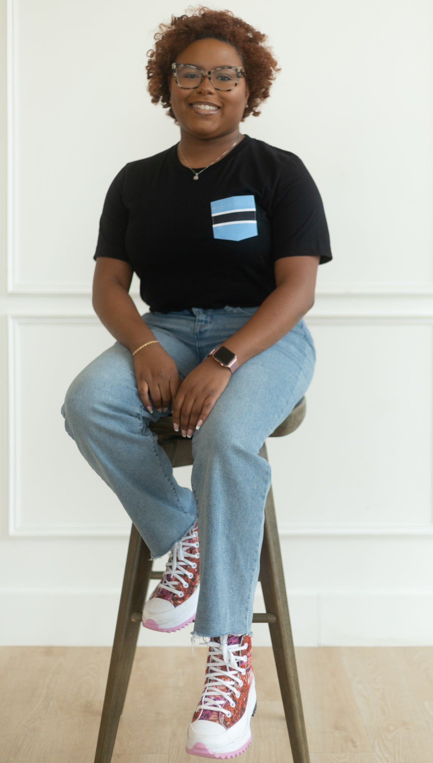 Flag of Botswana Unisex Pocket Tee