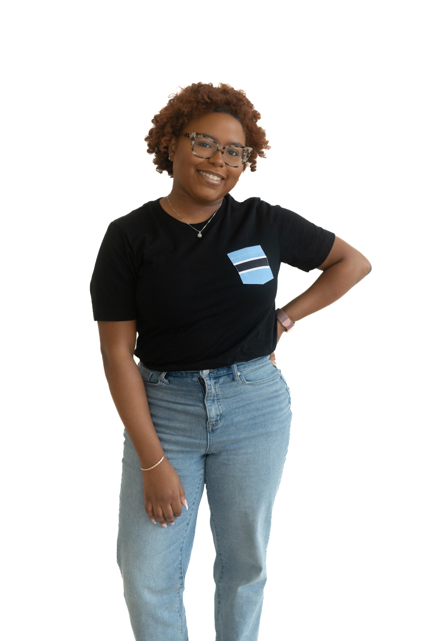 Flag of Botswana Unisex Pocket Tee