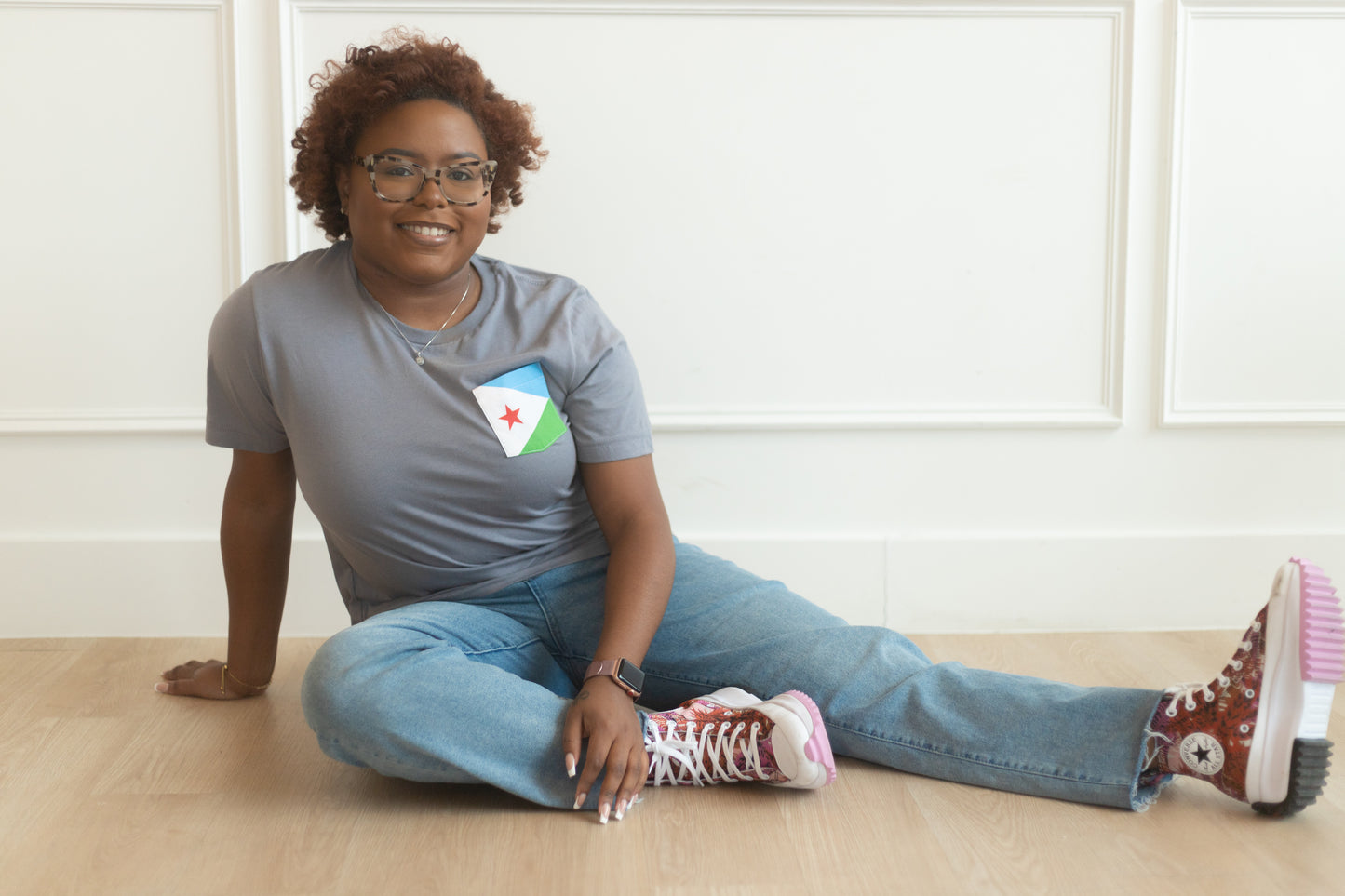 Flag of Djibouti Unisex Pocket Tee