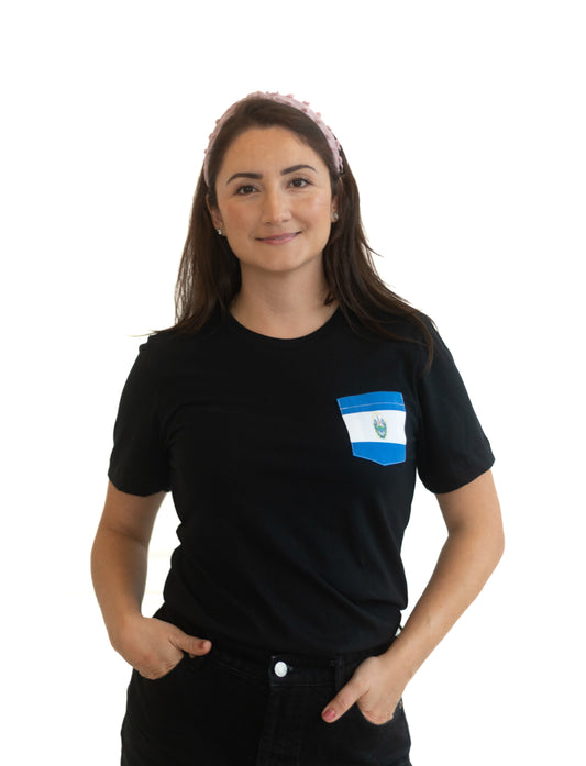 Flag of El Salvador Unisex Pocket Tee
