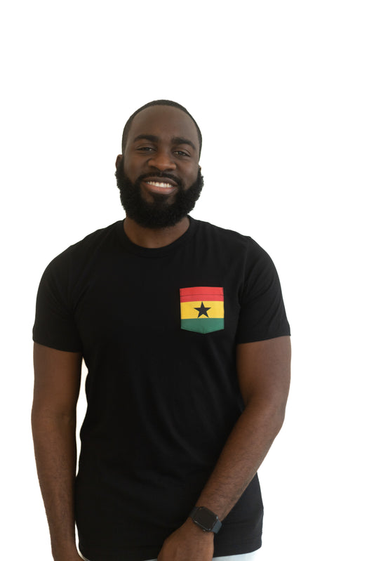 Flag of Ghana Unisex Pocket Tee