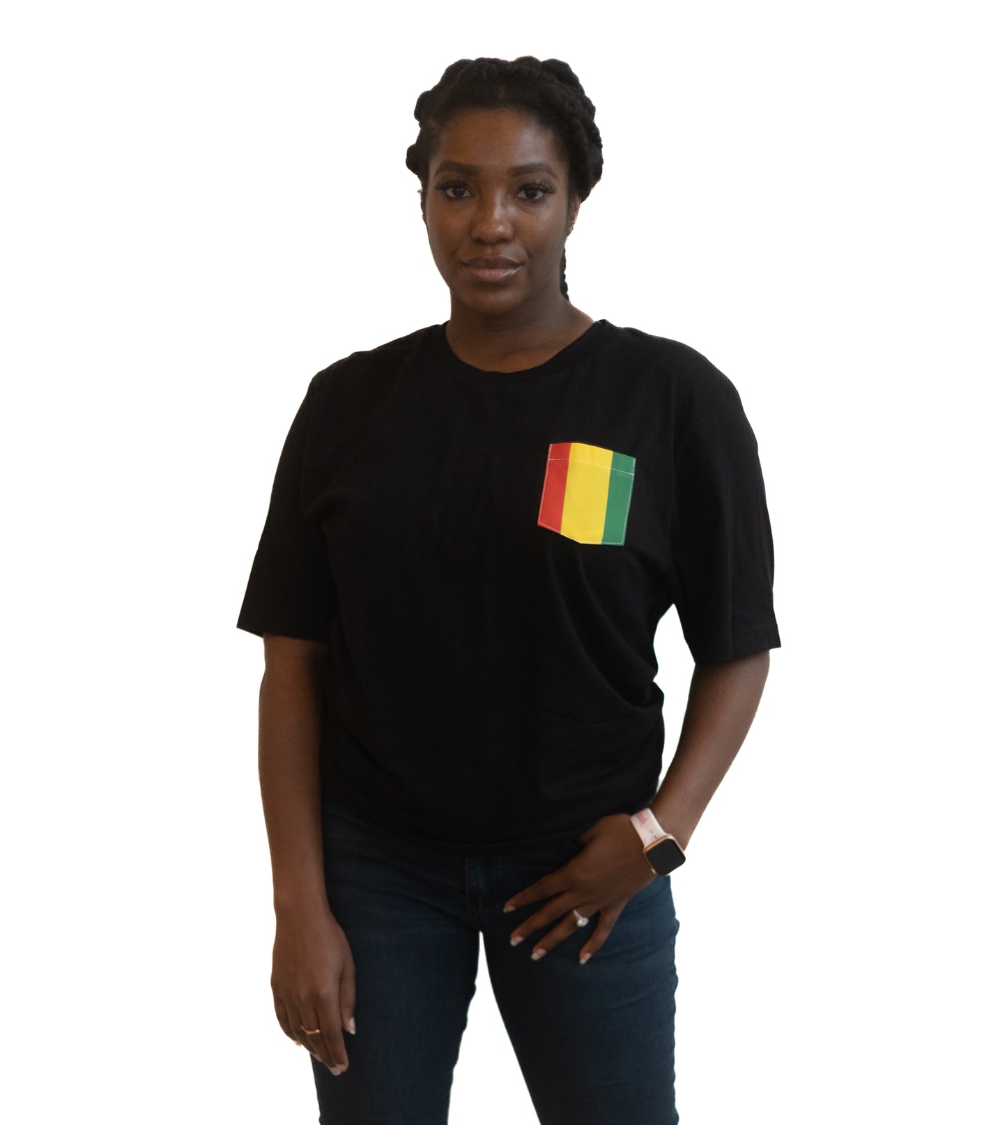 Flag of Guinea Unisex Pocket Tee