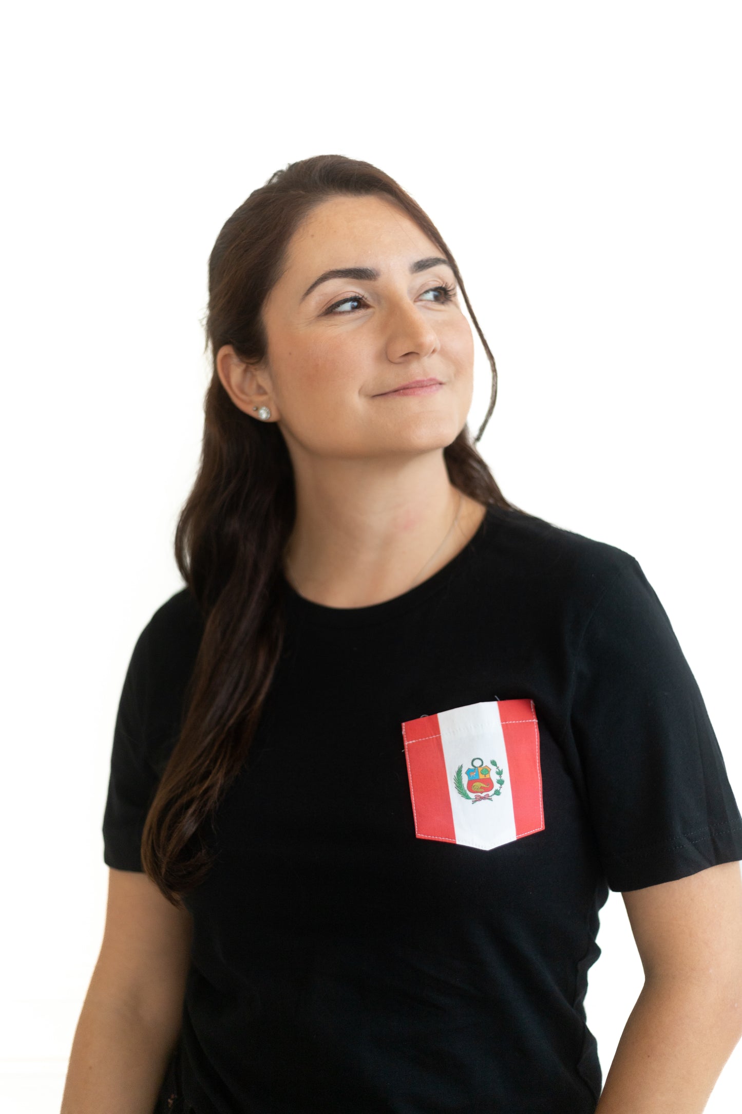 Flag of Peru Unisex Pocket Tee