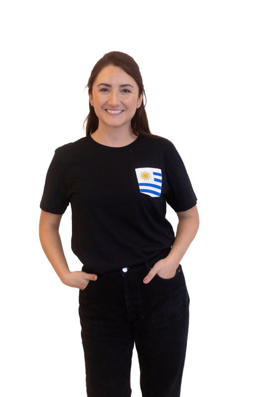 Flag of Uruguay Unisex Pocket Tee