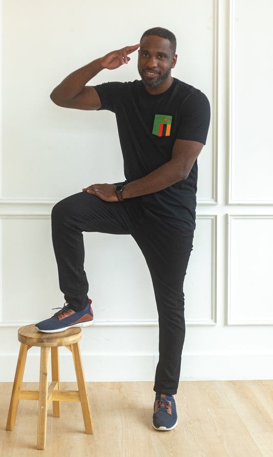 Flag of Zambia Unisex Pocket Tee