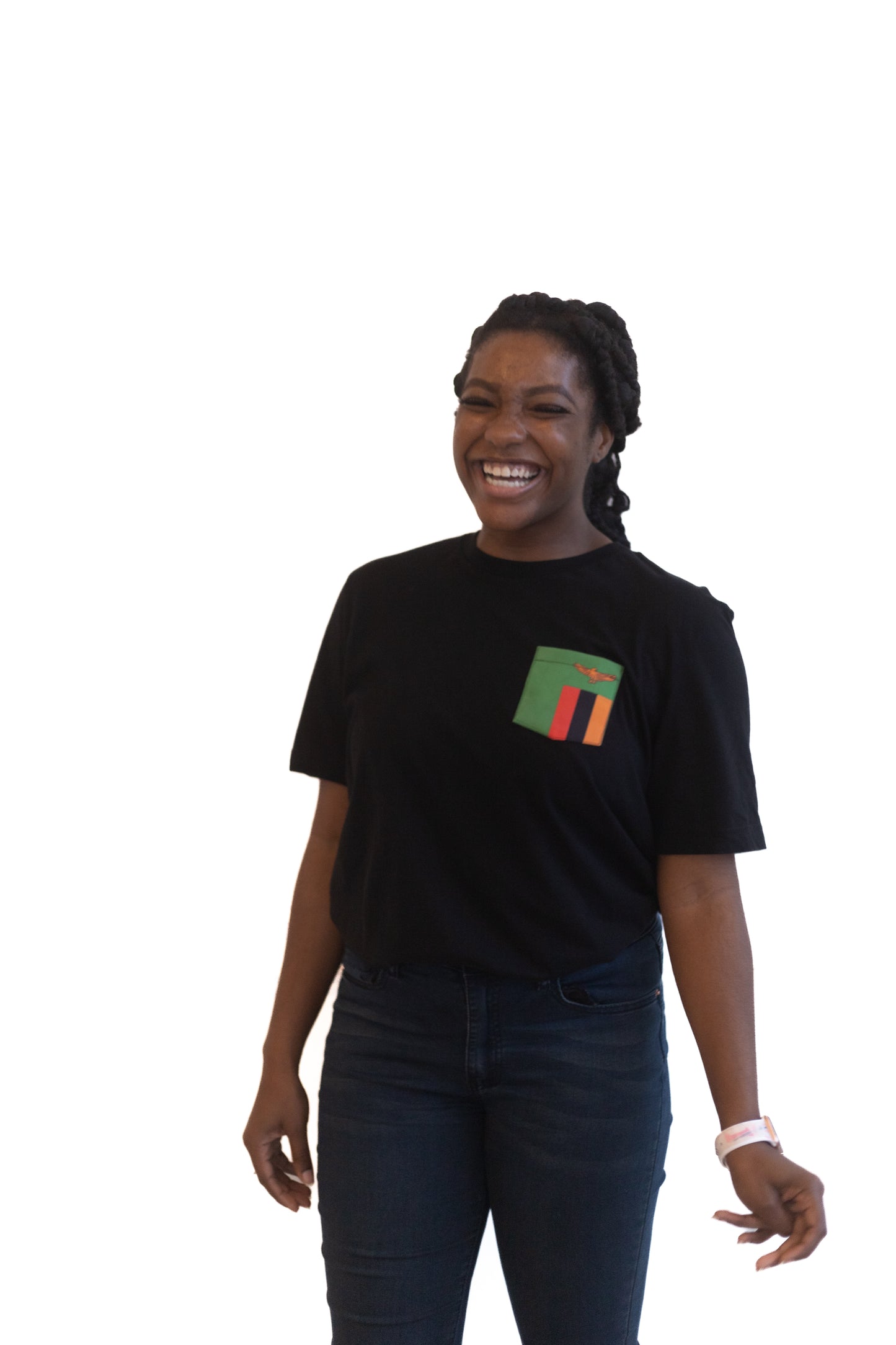 Flag of Zambia Unisex Pocket Tee
