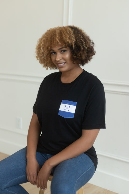 Flag of Honduras Unisex Pocket Tee