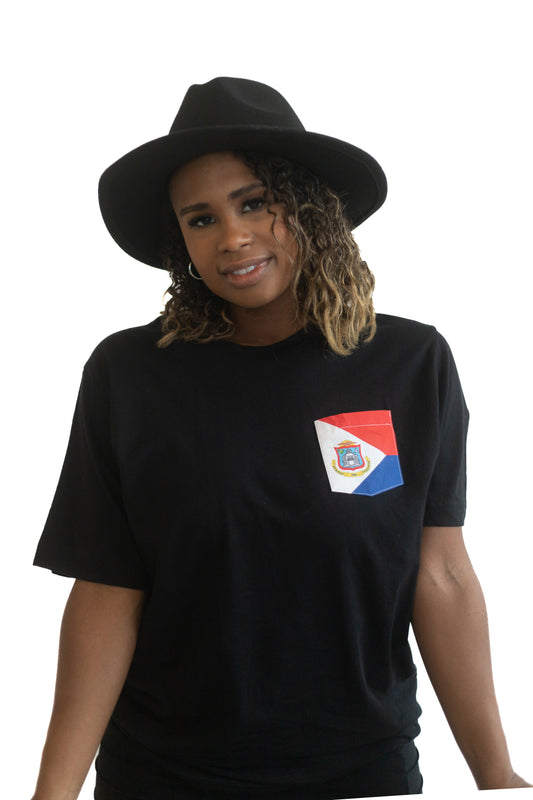 Flag of St. Maarten Unisex Pocket Tee