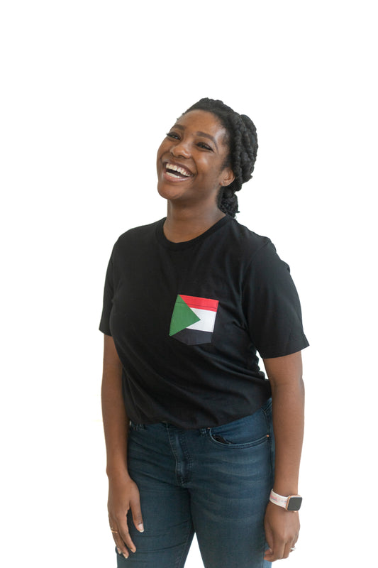 Flag of Sudan Unisex Pocket Tee