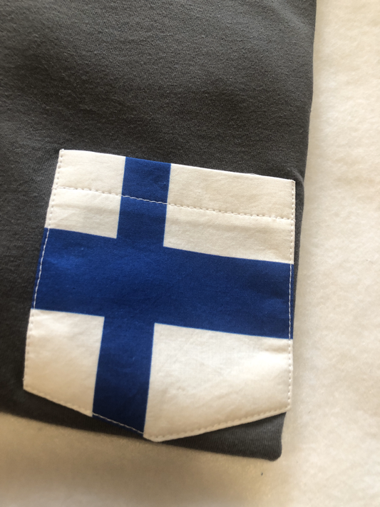 Flag of Finland Unisex Pocket Tee