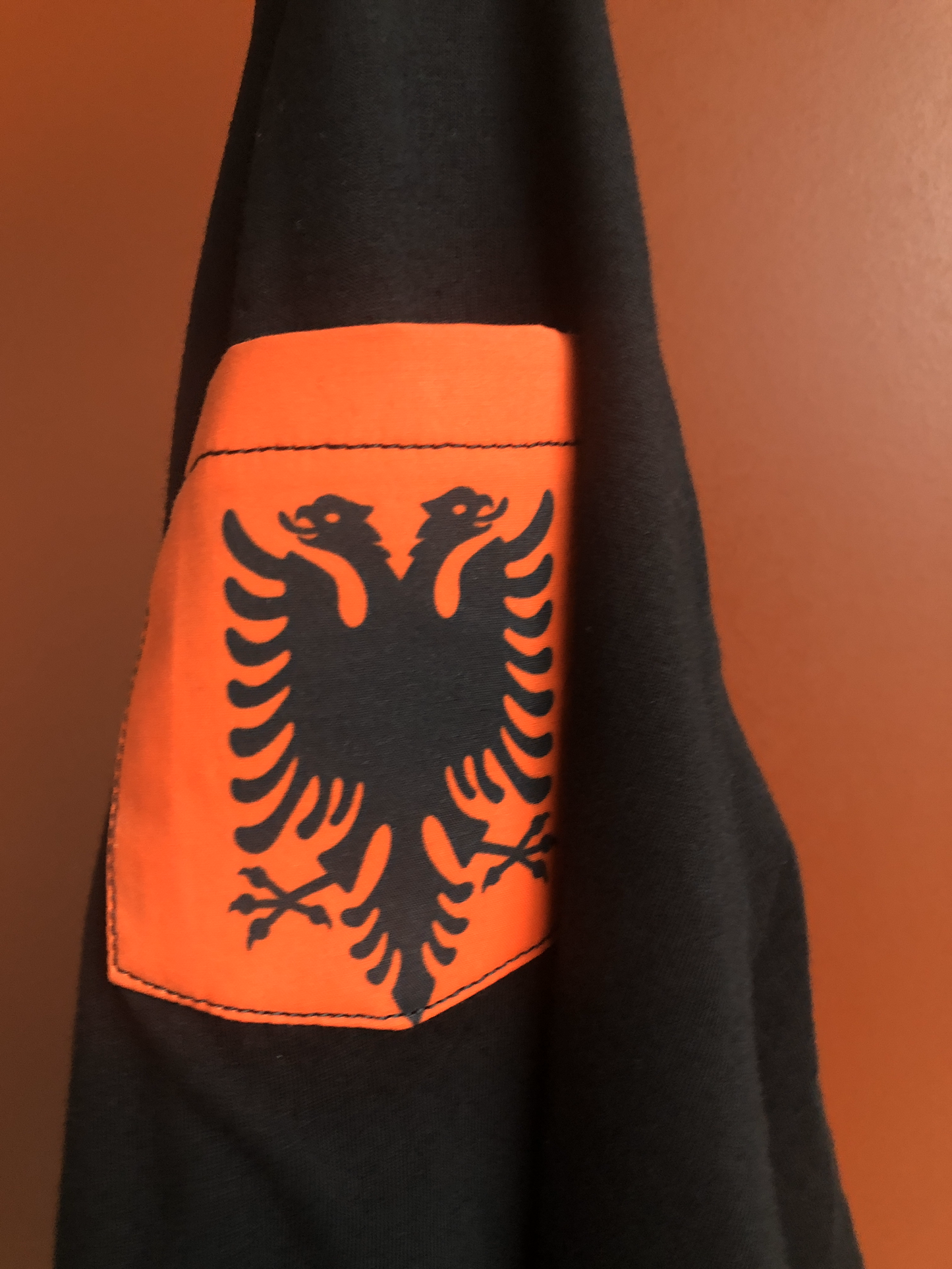 Flag of Albania Unisex Pocket Tee