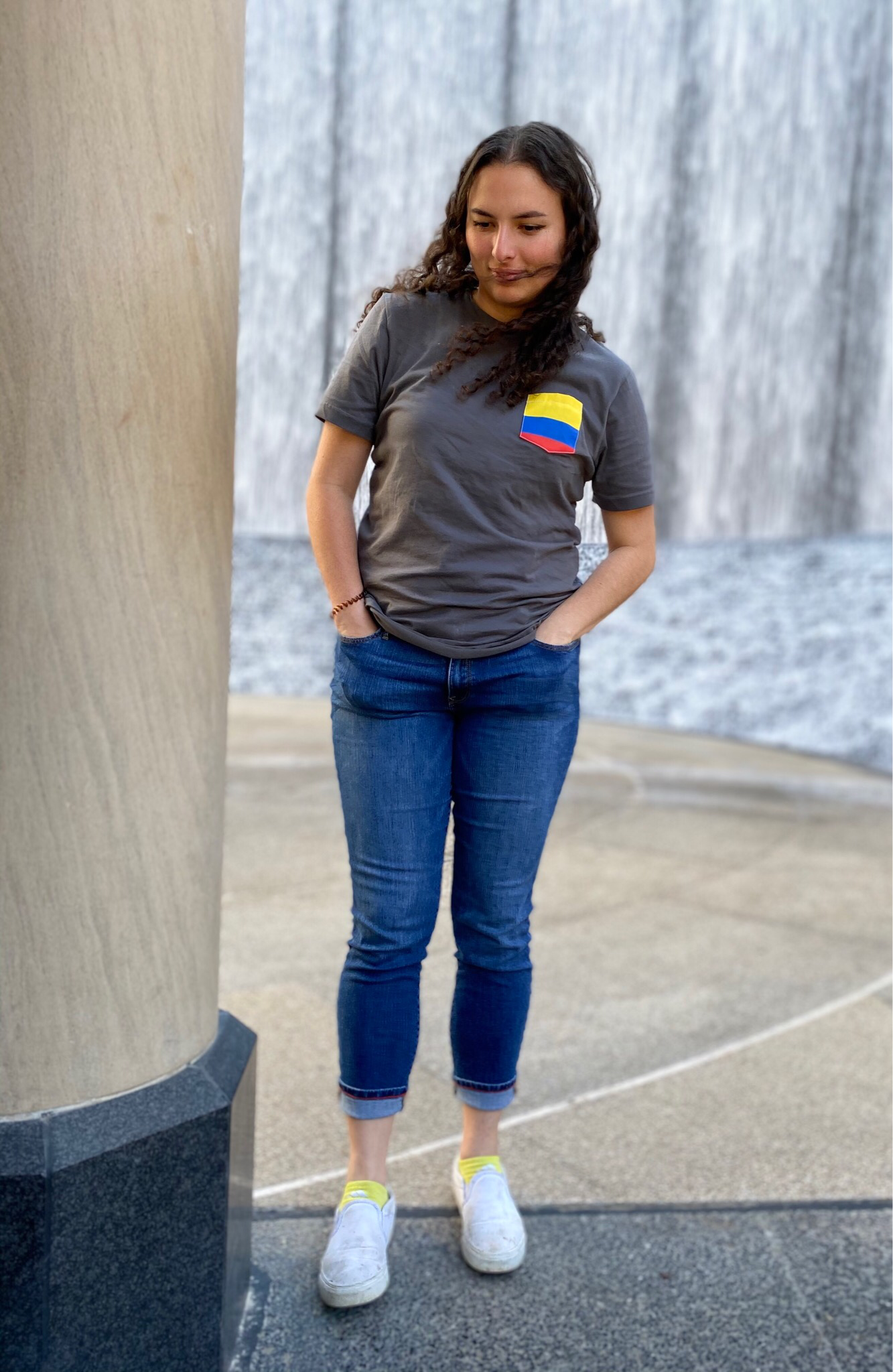 Flag of Colombia Unisex Pocket Tee