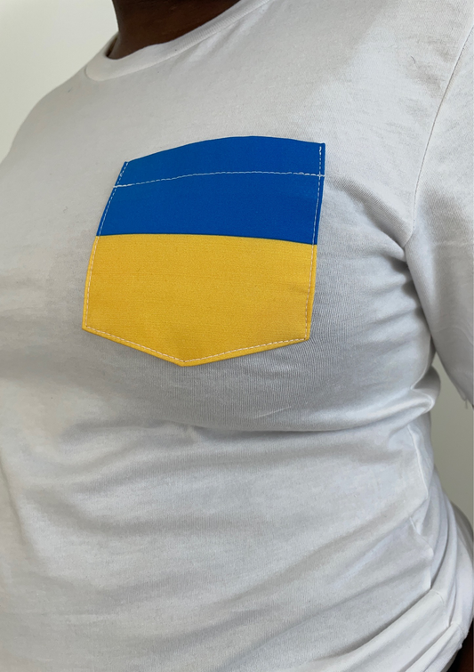 Flag of Ukraine Unisex Pocket Tee
