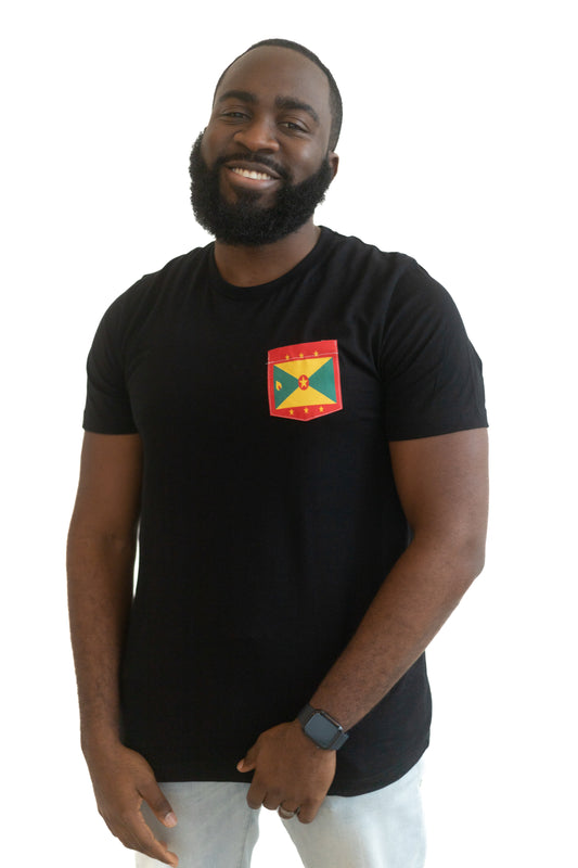 Flag of Grenada Unisex Pocket Tee